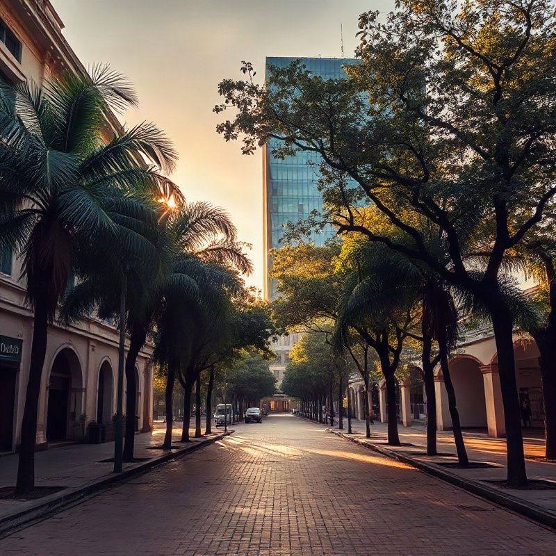 Rua tranquila da Vila Mariana, São Paulo, ao fim da tarde